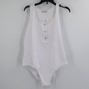ReoRia Women's White Bodysuit Size XL NWT